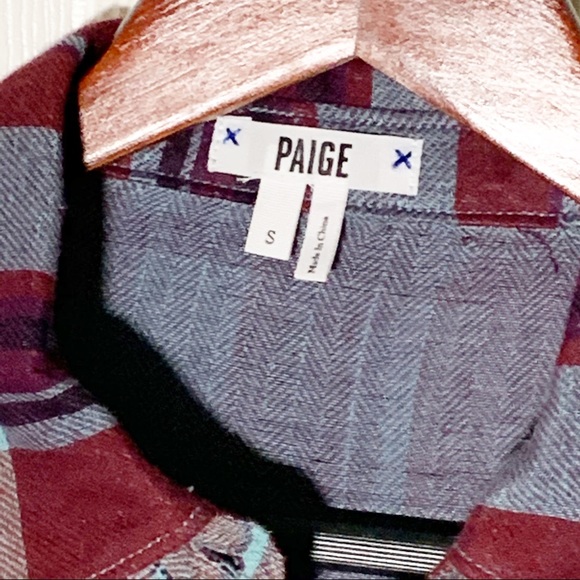 Paige Plaid Flannel Button Down Size Small - Picture 4 of 8